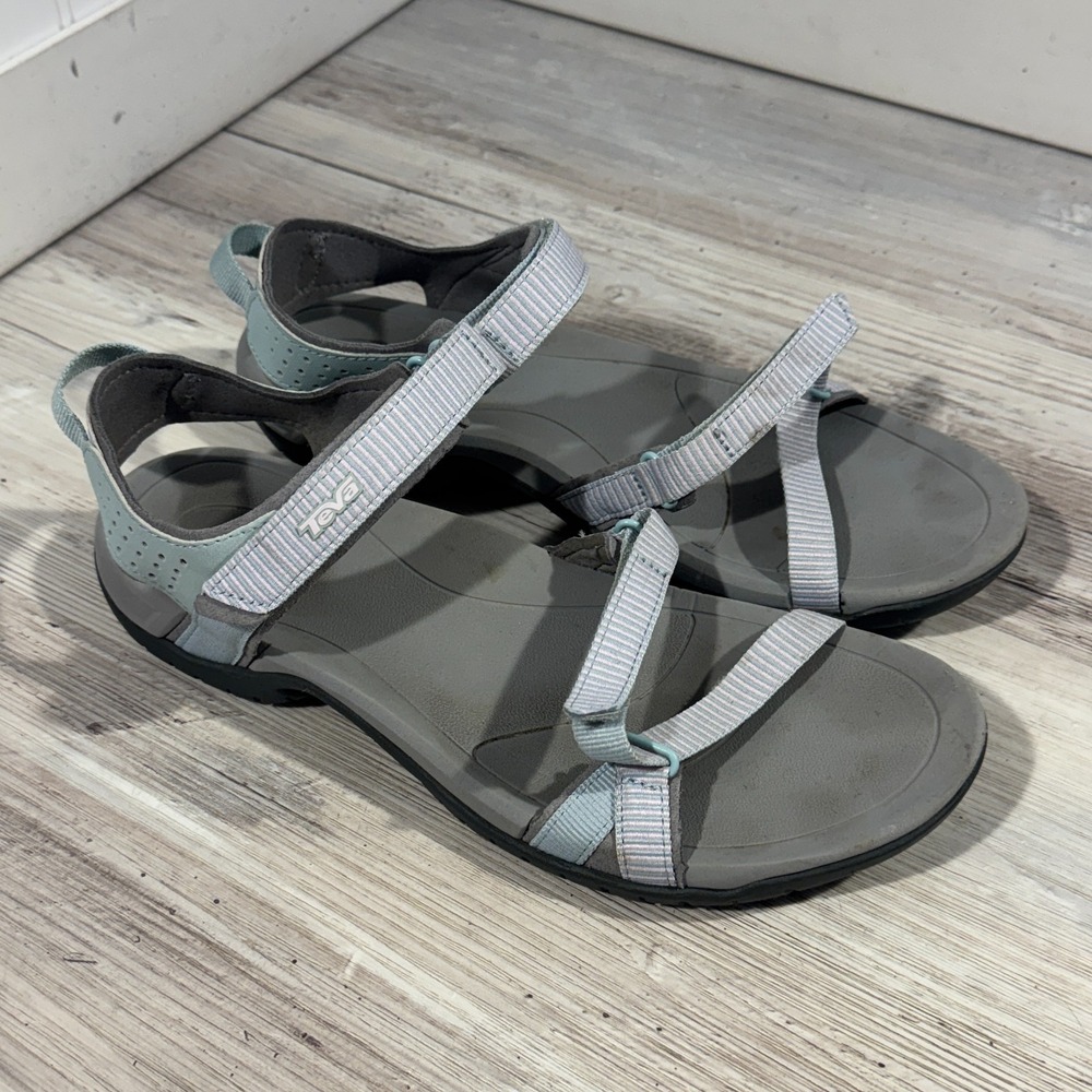 Teva Sandals Verra Sport Strappy Trail Hiking Water Sandals Blue Sz 10